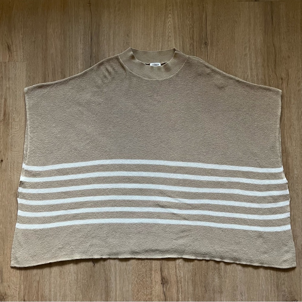 J. Crew one size fits all cream/beige colored poncho